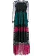 Twin-set Colour Block Lace Detail Dress - Black