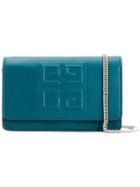 Givenchy Emblem Chain Clutch - Blue