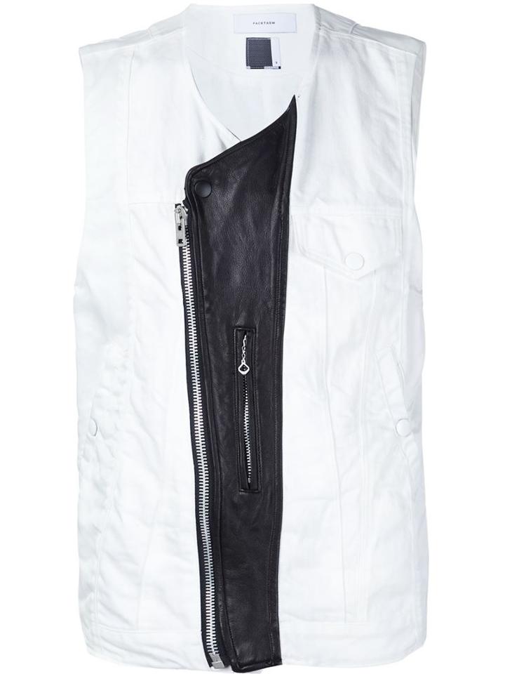 Facetasm Contrast Detail Zipped Gilet