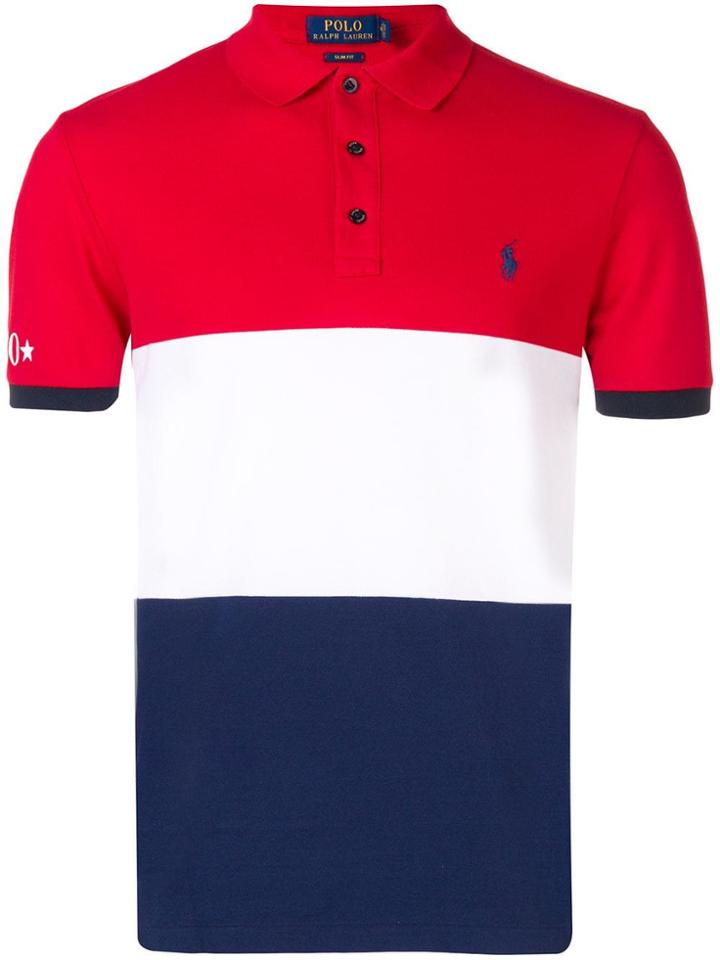 Polo Ralph Lauren Colour-block Polo Shirt - Red