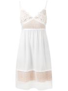 Theory Lace And Mesh-paneled Dress - White