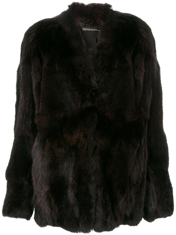 32 Paradis Sprung Frères Fur-lined Fitted Coat - Brown