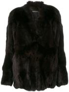 32 Paradis Sprung Frères Fur-lined Fitted Coat - Brown