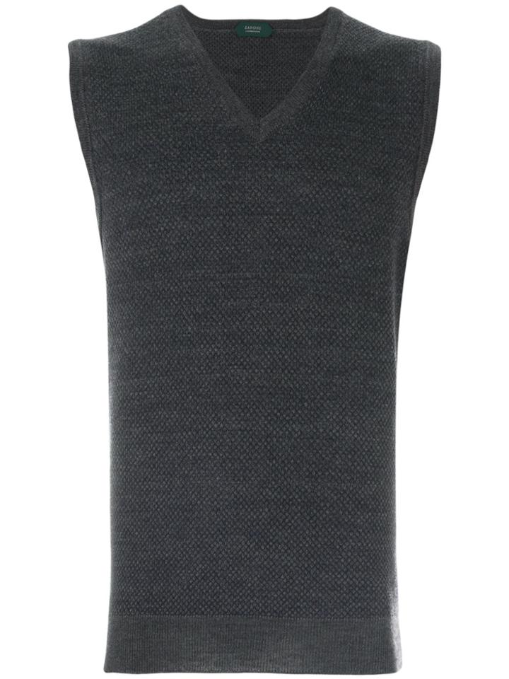 Zanone V-neck Pullover - Grey