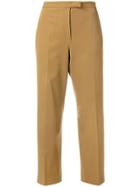 Prada Vintage Cropped Tailored Trousers - Brown