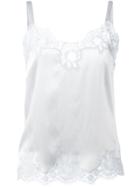 Dolce & Gabbana Underwear Lace Trim Vest Top - Blue