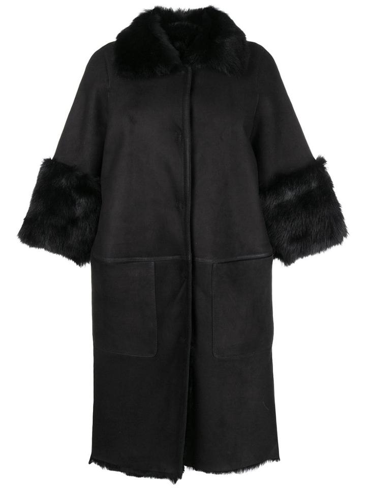 Desa 1972 Cocoon Coat - Black