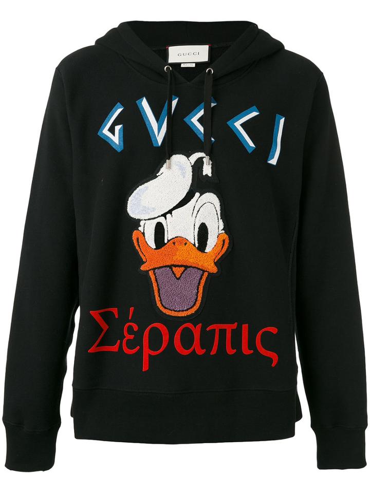 Gucci Terry-flocked Sweatshirt, Men's, Size: Large, Black, Cotton
