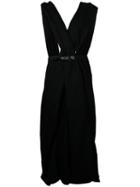 Nehera Crisscross Strap Dress, Women's, Size: Small, Black, Linen/flax