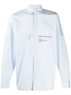 Poliquant Slogan Print Shirt - Blue