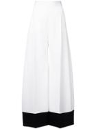 Racil Contrast Cuff Wide Leg Trousers - Nude & Neutrals