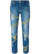 Philipp Plein Ashley Boyfriend Jeans, Women's, Size: 27, Blue, Cotton/spandex/elastane