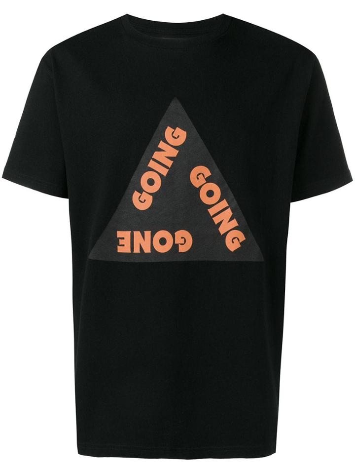 Wood Wood Gone Slogan Print T-shirt - Black