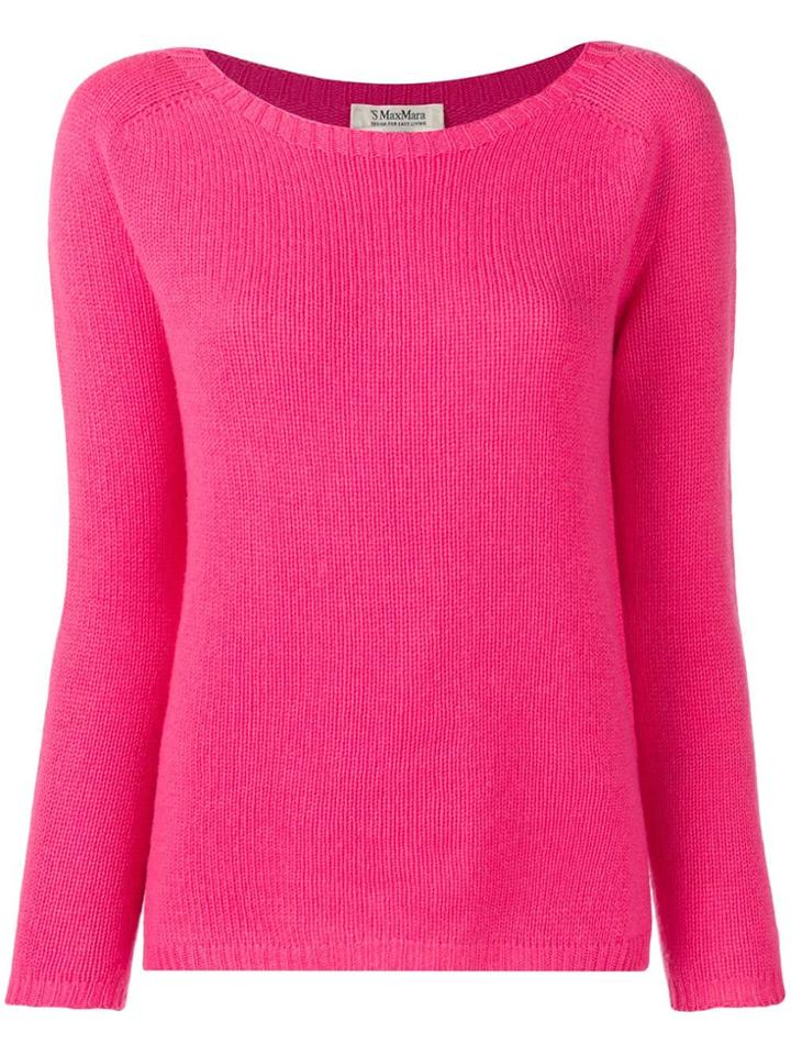 's Max Mara Long-sleeve Fitted Sweater - Pink