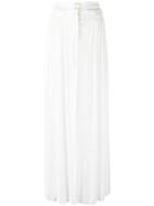 Ann Demeulemeester - Wide Leg Palazzo Trousers - Women - Cotton/rayon - 38, Women's, White, Cotton/rayon