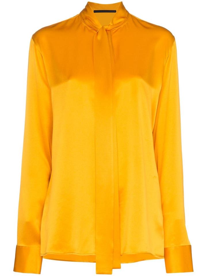 Haider Ackermann Bow-neck Silk Blouse - Orange