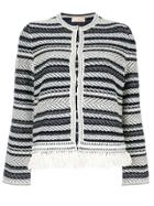 Tory Burch Distressed Style Jacket - Blue