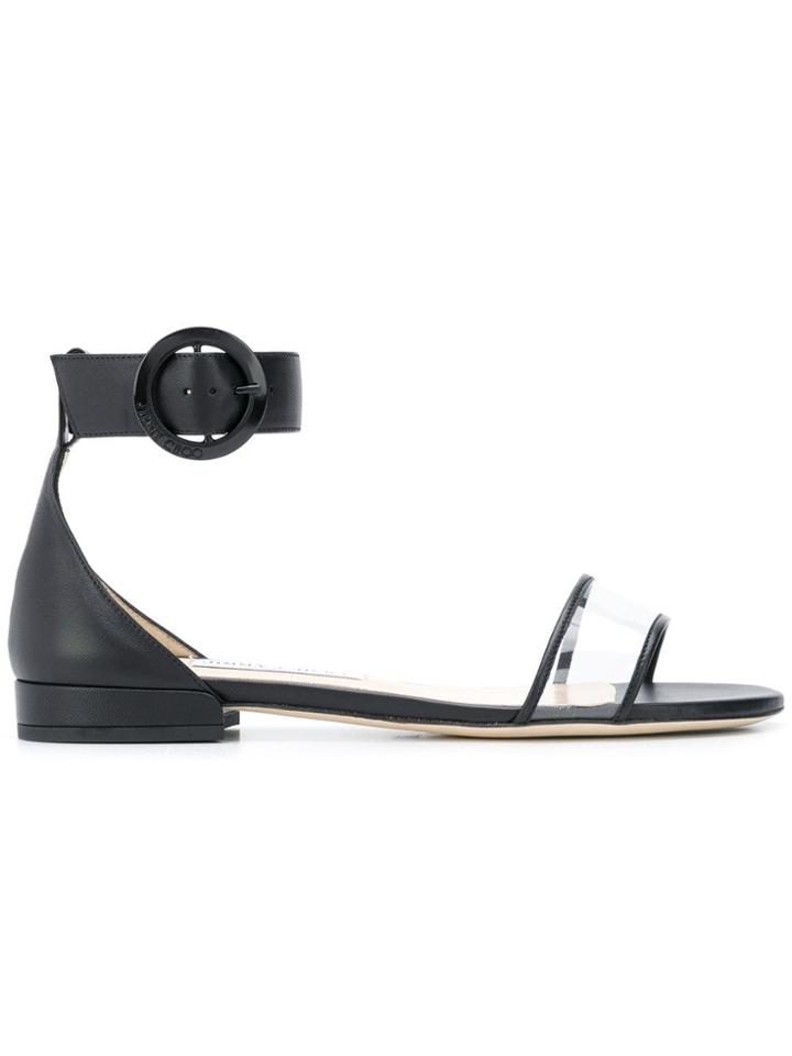 Jimmy Choo Jaimie Flat Sandals - Black