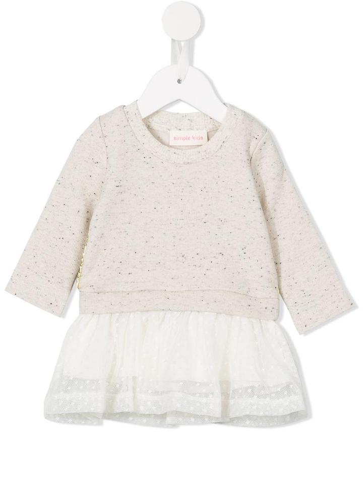 Simple Kids 'devi' Sweatshirt Dress, Toddler Girl's, Size: 12 Mth, Nude/neutrals