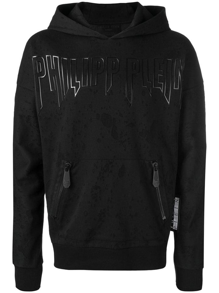 Philipp Plein Zipped Pocket Hoodie - Black