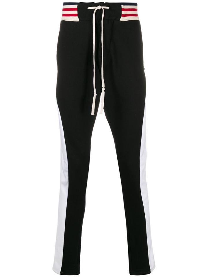 Greg Lauren Borg Striped Track Pants - Black