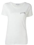 Maison Labiche - 'paraids' Embroidered T-shirt - Women - Viscose - M, White, Viscose