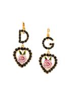 Dolce & Gabbana Logo Rose Earrings - Metallic