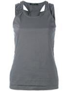 Rundholz Double Layer Tank Top, Women's, Size: Medium, Grey, Cotton/linen/flax/polyamide/spandex/elastane