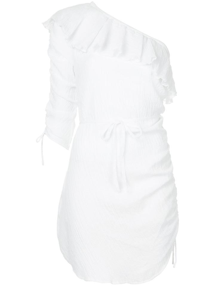 Suboo Take It Slow Ruched One Shoulder Dress - White