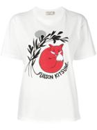 Maison Kitsuné 'dan-ah Kim Asleep' T-shirt, Women's, Size: Large, White, Cotton