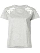 Sacai Lace-up Detail T-shirt - Grey
