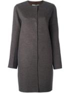 Manzoni 24 Single Breasted Midi Coat, Women's, Size: 44, Brown, Cashmere/wool