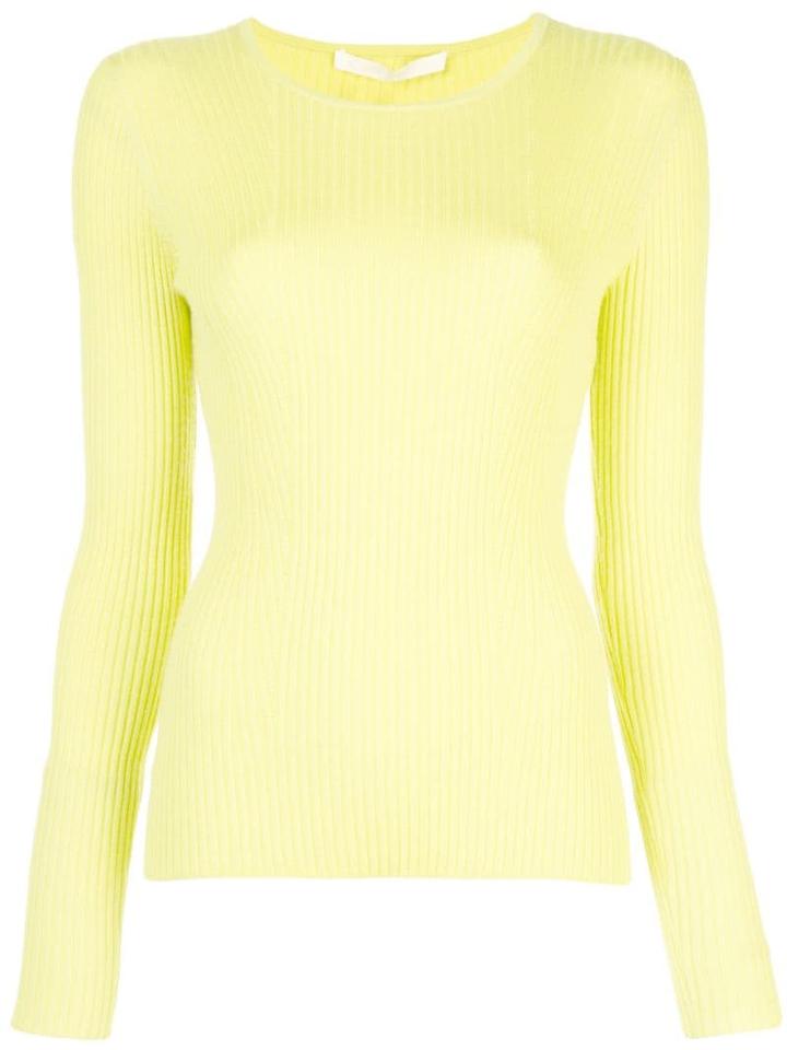 Jason Wu Collection Ribbed Knit Sweater - Yellow