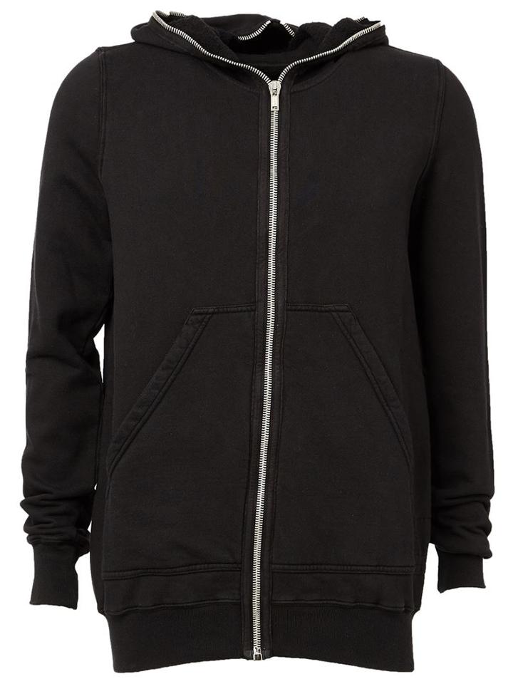 Rick Owens Drkshdw Zipped Hoodie, Men's, Size: Xs, Black, Cotton