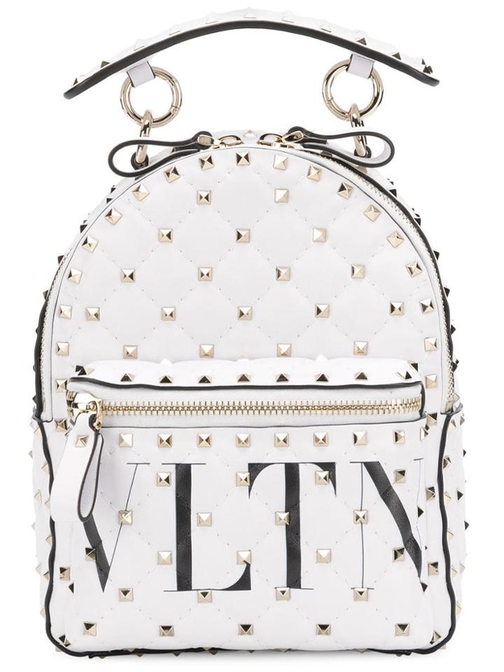 Valentino Rockstud Small Backpack - White