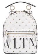 Valentino Rockstud Small Backpack - White