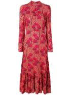 Borgo De Nor Rafaela Poppy Leopard Print Dress - Red