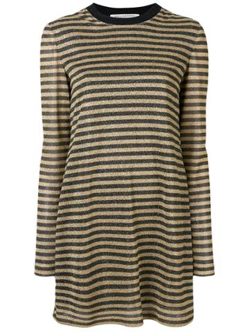 Philosophy Di Lorenzo Serafini Striped Flared Dress - Gold