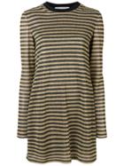 Philosophy Di Lorenzo Serafini Striped Flared Dress - Gold