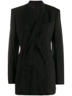 Haider Ackermann Slashed Lapel Jacket - Black