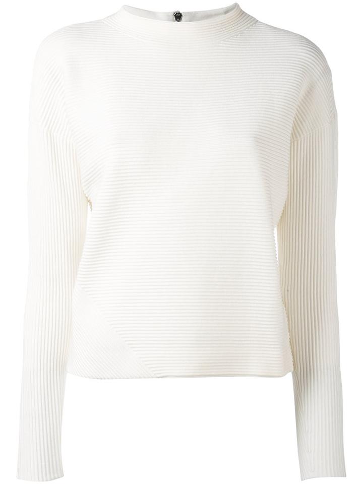 Akris - Knitted Top - Women - Cotton/spandex/elastane - 34, White, Cotton/spandex/elastane