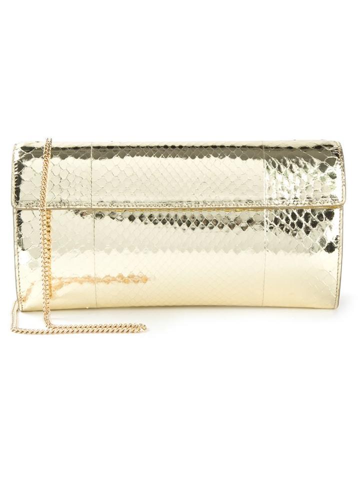 Roberto Cavalli Metallic Python Skin Bag