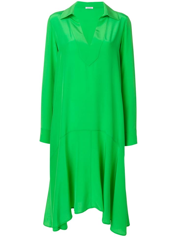 P.a.r.o.s.h. Asymmetric Hem Midi Dress - Green