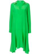 P.a.r.o.s.h. Asymmetric Hem Midi Dress - Green
