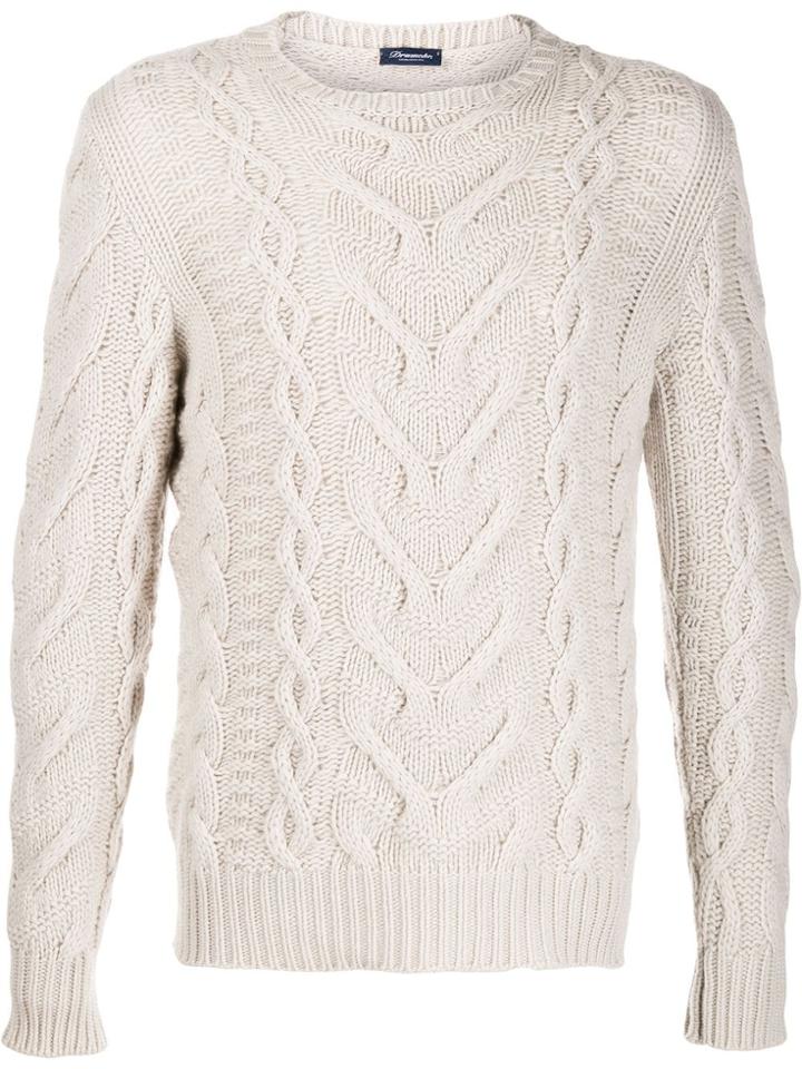 Drumohr Cashmere Knitted Jumper - White