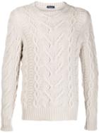 Drumohr Cashmere Knitted Jumper - White