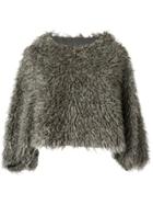 Zambesi Queenie Faux Fur Sweater - Grey