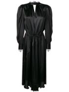 Almaz Midi Silk Dress - Black