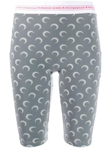 Marine Serre Mooned Cycling Shorts - Metallic