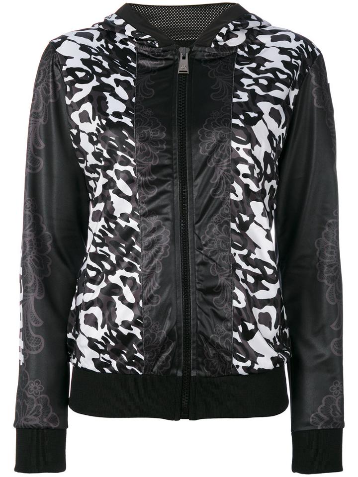 Plein Sport - Tonal Floral Print Jacket - Women - Polyester - Xs, White